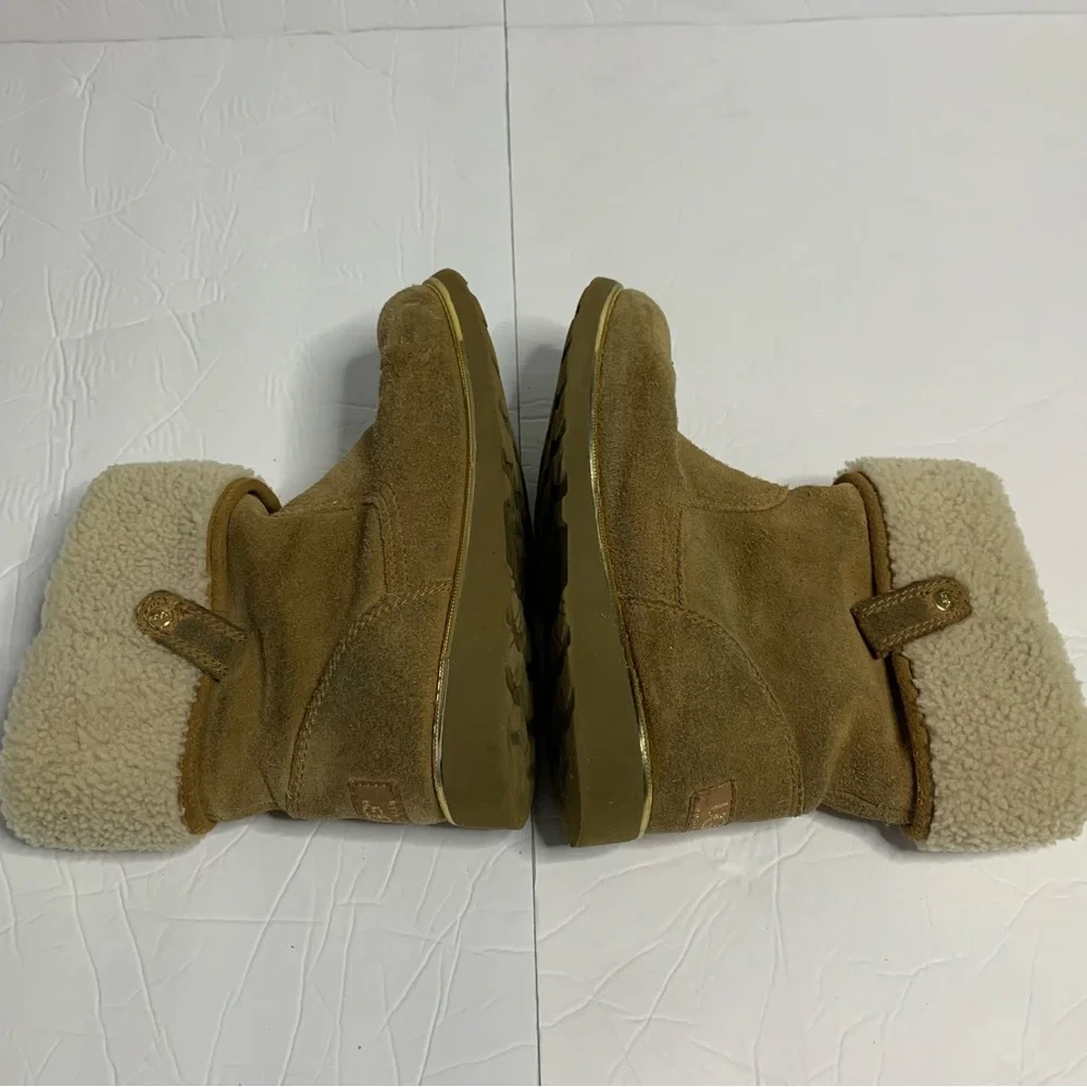 Ugg Australia Boots Youth Size 4 Callie Chestnut Suede Sheepskin 1005123K